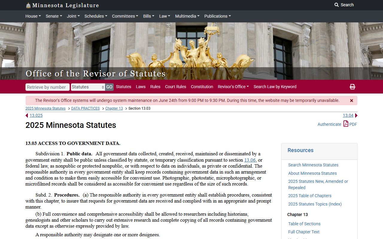 Swift County court records government data public access presumption screen