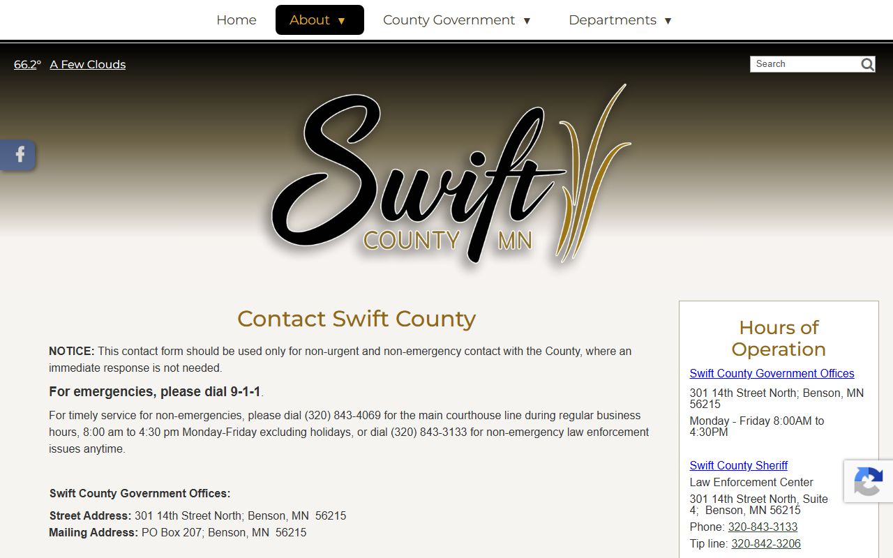 Swift County court records contact directory for county offices